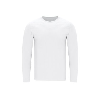 Camiseta Blanca Algodón Manga Larga Bla XL