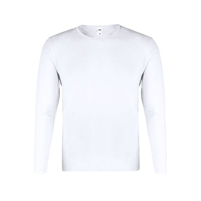 Camiseta Blanca Manga Larga Algodón Blanco S