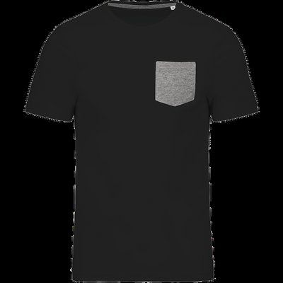 Camiseta con bolsillo Black / Grey Heather L