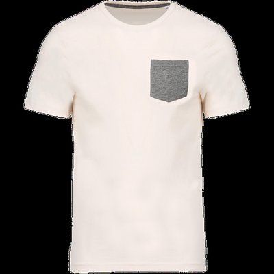 Camiseta con bolsillo Cream / Grey Heather M