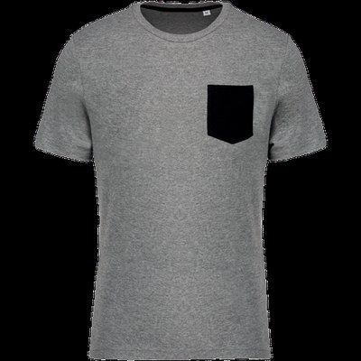 Camiseta con bolsillo Grey Heather / Black S