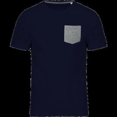 Camiseta con bolsillo Navy / Grey Heather 3XL