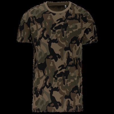 Camiseta camuflaje algodón Olive Camouflage S