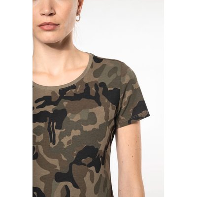 Camiseta camuflaje mujer algodón