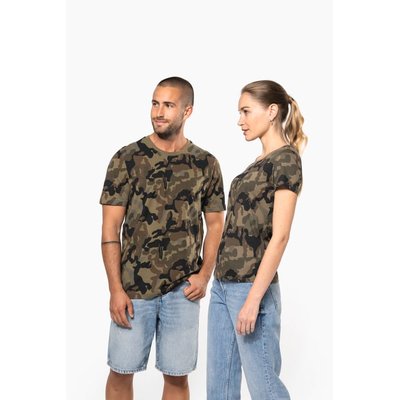 Camiseta camuflaje mujer algodón