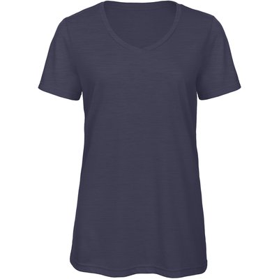 Camiseta chica cuello de pico Heather Navy M