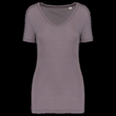Camiseta de chica con cuello de pico Metal Grey XL