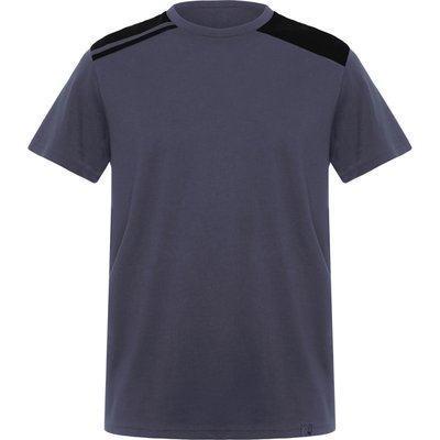 Camiseta de Colores Combinados Plomo/Negro 2Xl