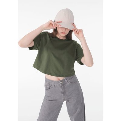 Camiseta crop mujer 100% algodón