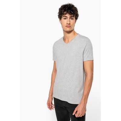 Camiseta cuello de pico Color jaspeado