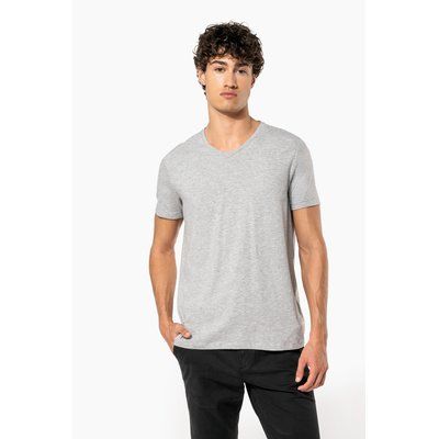 Camiseta cuello de pico Color jaspeado