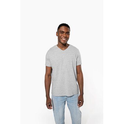 Camiseta cuello de pico Color jaspeado
