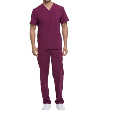 Camiseta cuello pico hombre poliéster Wine Xxs