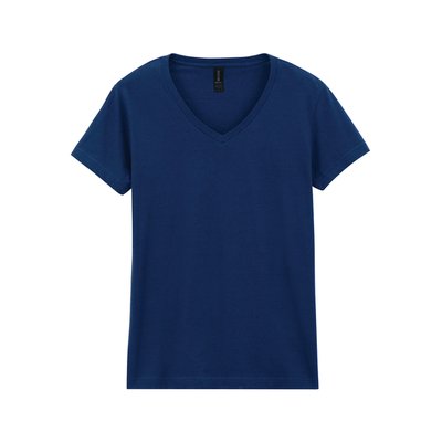 Camiseta cuello de pico para mujer de corte entallado Navy S