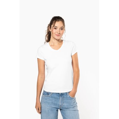 Camiseta cuello de pico mujer