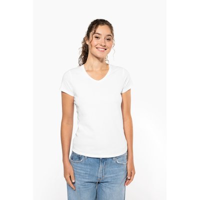 Camiseta cuello de pico mujer