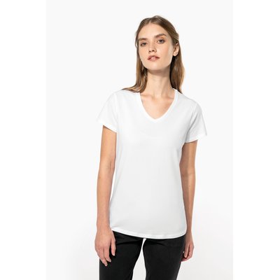 Camiseta cuello de pico mujer