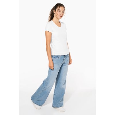 Camiseta cuello de pico mujer