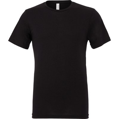 Camiseta cuello redondo manga corta Solid Black Triblend Xs