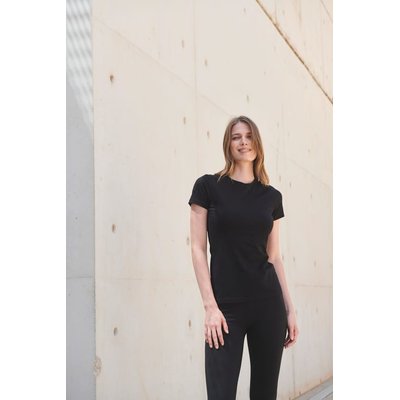 Camiseta cuello redondo mujer algodón