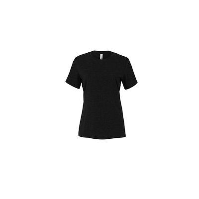 Camiseta cuello redondo mujer holgada Black Heather S