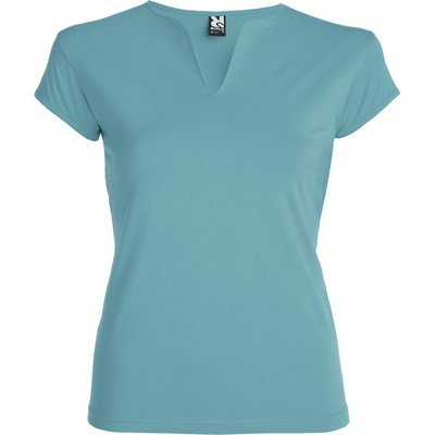 Camiseta CON cuello en V AZUL DUSTY XL