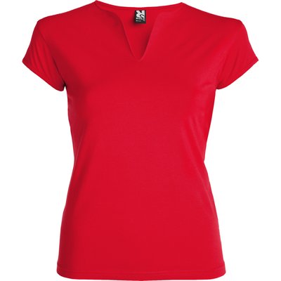 Camiseta CON cuello en V Rojo S