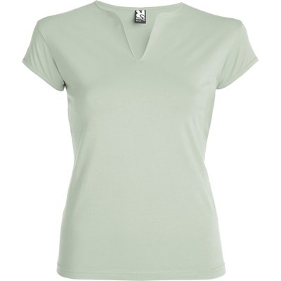 Camiseta CON cuello en V Verde Mist L