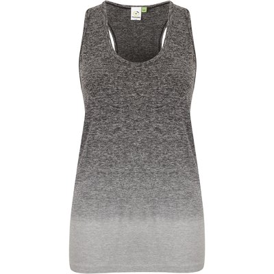 Camiseta degradé sin mangas ceñida Dark Grey / Light Grey Marl L/XL