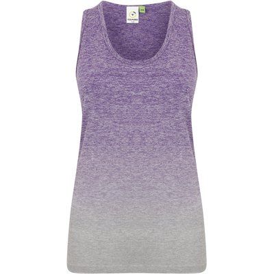 Camiseta degradé sin mangas ceñida Purple / Light Grey Marl S/M