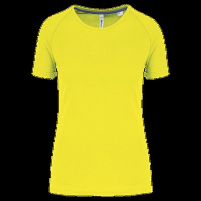 Camiseta deporte corte recto Fluorescent Yellow S