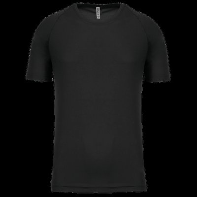 Camiseta de deporte hombre poliéster Black Xs