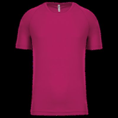 Camiseta de deporte hombre poliéster Fuchsia S