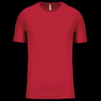 Camiseta de deporte hombre poliéster Red S