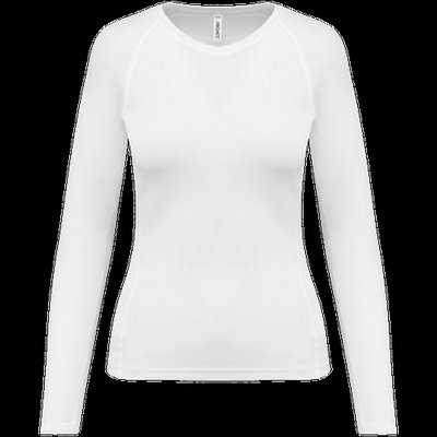 Camiseta de deporte manga larga poliéster White M