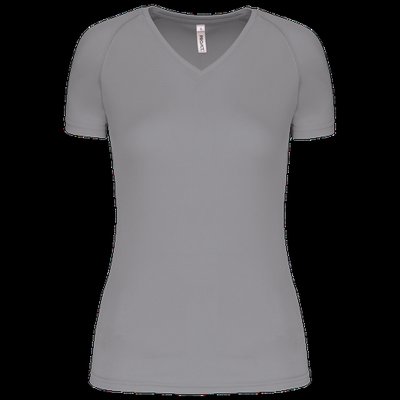 Camiseta de deporte mujer cuello de pico Fine Grey Xxl