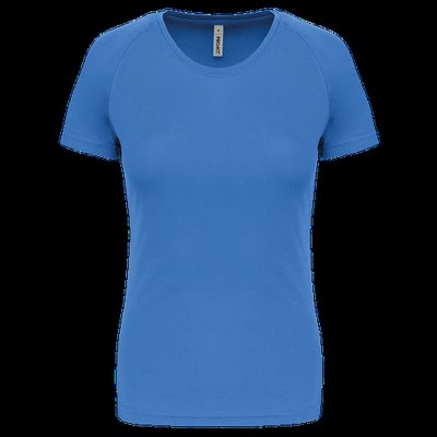 Camiseta de deporte mujer poliéster Aqua Blue S