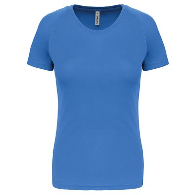 Camiseta de deporte mujer poliéster Aqua Blue XS