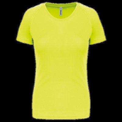 Camiseta de deporte mujer poliéster Fluorescent Yellow L