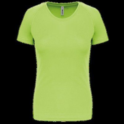 Camiseta de deporte mujer poliéster Lime XS