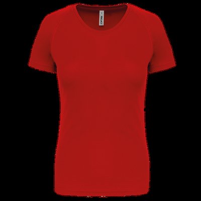 Camiseta de deporte mujer poliéster Red M