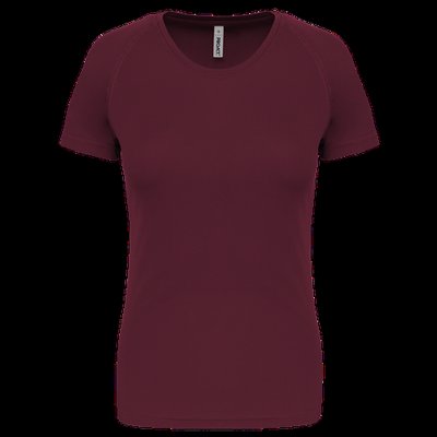 Camiseta de deporte mujer poliéster Wine XS