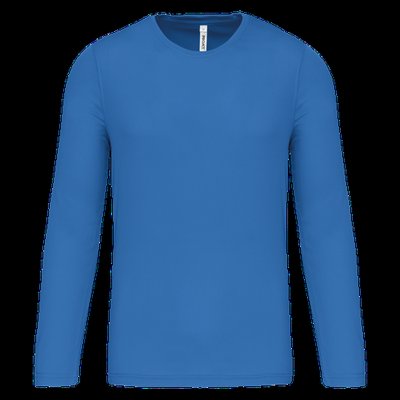 Camiseta de deporte secado rápido manga larga Aqua Blue XXL