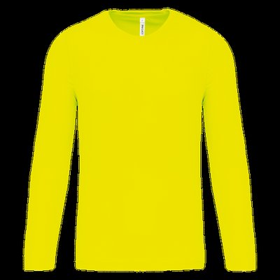 Camiseta de deporte secado rápido manga larga Fluorescent Yellow Xl