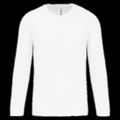 Camiseta de deporte secado rápido manga larga White XS