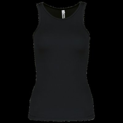 Camiseta de deporte tirantes para chica Black L