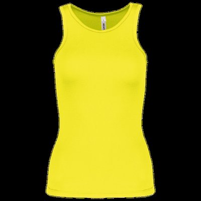 Camiseta de deporte tirantes para chica Fluorescent Yellow Xs