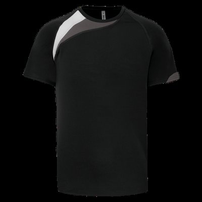 Camiseta deportes manga corta niños Black / White / Storm Grey 10/12 ans