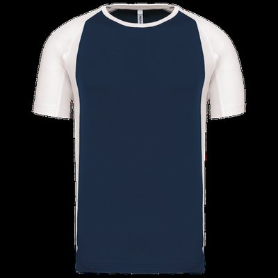Camiseta deportiva bicolor manga corta Sporty Navy / White XXL