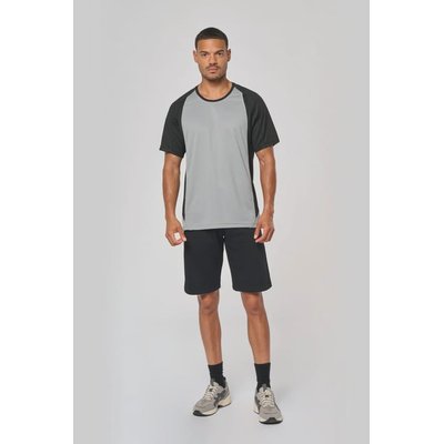 Camiseta deportiva bicolor manga corta